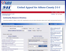 Tablet Screenshot of 211athenscounty.org